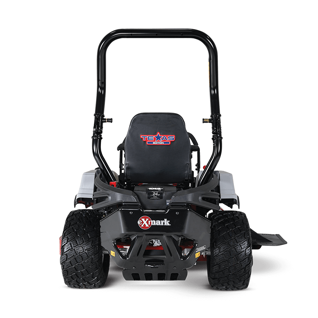 A rear view of the Exmark Radius Texas Edition.